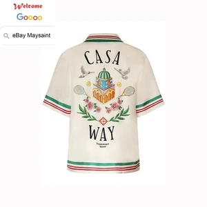 MAYSAINT 25SS PIGEON PALACE PRINT SHIRT SUMMER HOLIDAY HAWAIIAN BEACH TOP TEE - Picture 1 of 4