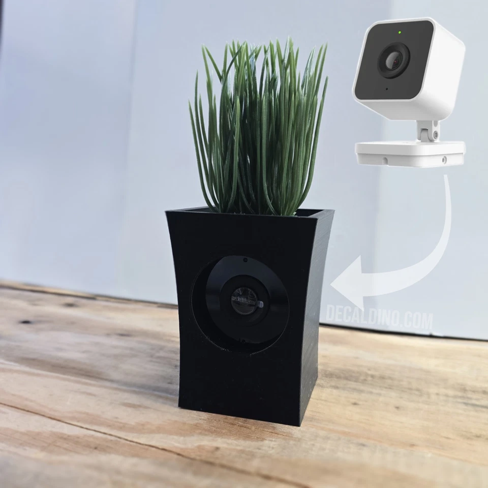 Estuche para florero de plantas para cámara con cable interior Onn - Cubierta imitación niñera Google Walmart inteligente Foto 1 de 1