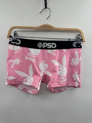 NWT PSD Playboy Boyshorts Women's Small Bunny Pink Logo Elastic Waist Classic - Image 1 of 4