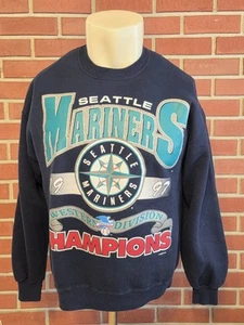 Felpa girocollo vintage Seattle Mariners 1997 MLB Griffey USA uomo grande - Foto 1 di 11