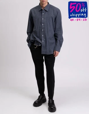 PVP €145 P.JOHNSON Camisa de Franela Talla 46 Dobladillo Redondo Foto 1 de 4