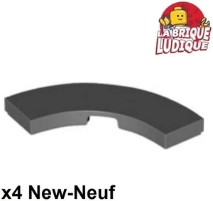 Lego 4x Tile Round plaque lisse corner macaroni 3x3 gris foncé/dark b gray 79393 - Picture 1 of 1