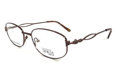 Catherine Deneuve Eyeglasses Frames CD0405 045 Brown Oval Wire Rim 52-17-135 - Image 1 of 4