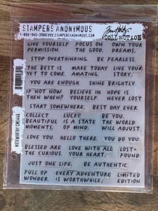 Tim Holtz "NOTEWORTHY" 2022 NEU Rubber Cling Stamp Set Stampers Anonymous - Bild 1 von 2