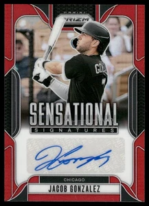 2025 Panini Prizm Baseball JACOB GONZALEZ Sensational Auto RED 16/99 #SS-JG - Bild 1 von 2