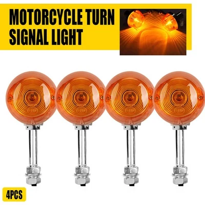 4X Motorcycle Turn Signal Light For Honda C70 CT70 CT90 XL100 CB350 CM400 CB450 - Image 1 of 4