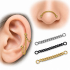 Nose Chain Connector Piercing Silver Gold Black Nose Chain Connector 30,35,40 mm