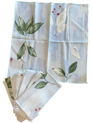 CROSCILL Gazebo Botanica Napkins Blue White Floral  (8) 17 X 17  Cottagecore - Image 1 of 4