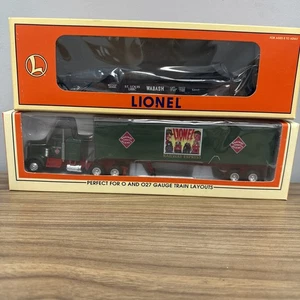 Lionel 6-52117 Wabash Flat car & matching REA LRRC STL Tractor Trailer *New* - Picture 1 of 7