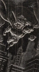 SUPERMAN PLATINUM PREMIUM 1994 SKYBOX FORGED IN STEEL INSERT CARD FS4 - Bild 1 von 1