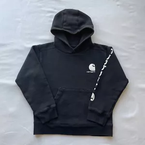 Carhartt Hoodie Boys Small 8-10 Outdoor Black Sweatshirt Youth Toddler - Picture 1 of 9