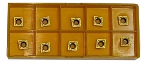 RISHET TOOLS 30144 CCMT 21.51 CVD TIN Coated Carbide Inserts for Steel (10 pcs) - Picture 1 of 2