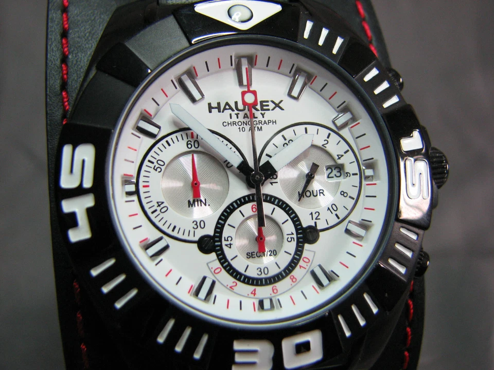 Haurex Italy 3N319UWR 45mm Black Mamba Swiss Quartz Chronograph Watch - Image 1 of 4