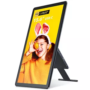 UPERFECT Touchscreen Monitor 15.6" Gaming Monitor HDMI USB C Portable Screen - Photo 1/12