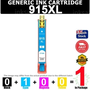 1x 915XL 915 XL CYAN Generic Ink Cartridges For HP 8010 8012 8020 8022 8026 8028 - Picture 1 of 2