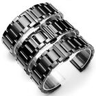 Bracelet bracelet bracelet bracelet de montre noir en acier inoxydable massif 18 20 21 22 23 24 26 mm