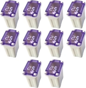 10 Pack - 25Amp Micro Cartridge Fuses Slow Blow MICRO Female MCASE FMM MAXI Fuse - Picture 1 of 6