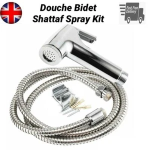 KIT DE DUCHA SPRAY Bidet Shattaf Set Cromo Higiénico Inodoro Cabezal de Ducha 1.2m Manguera - Imagen 1 de 3