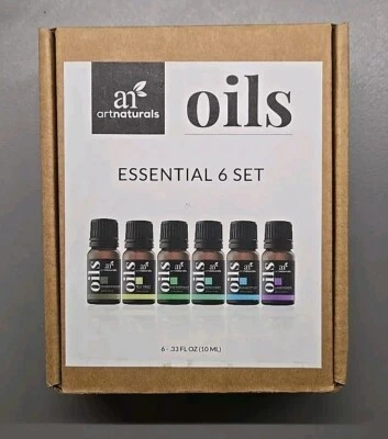 ART NATURALS Top 6 Essential Oils Set 100% Pure For Skin & Hair NEW - Image 1 of 2