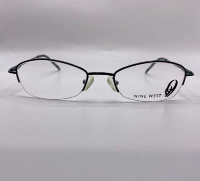 Nine West 355 1GO Teal Blue Metal Semi Rim Optical Eyeglasses Frame 48-19-130 - Image 1 of 4