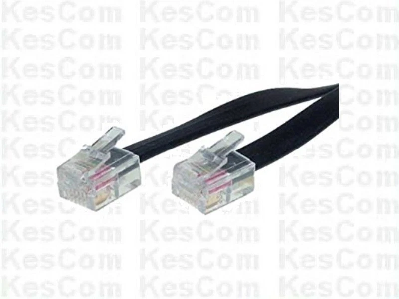 Telefonkabel 6pol. Westernstecker RJ12 auf RJ12 3m flach - Bild 1 von 1