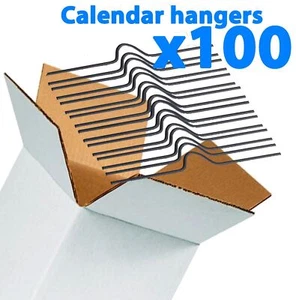 Galaxy 200 mm schwarz Kalender Draht Aufhänger Haken Packung x 100 - Bild 1 von 3