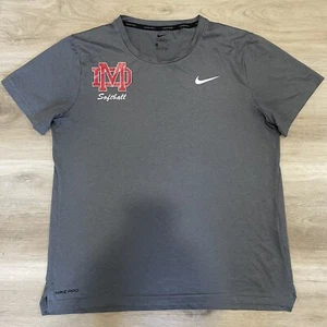 Nike Pro Standard Fit Women’s T-shirts Size Medium Gray Short Sleeve Softball - Picture 1 of 6