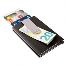 Kartenetui mit Geldklammer Kreditkartenetui Geldbörse Alu RFID Schutz kompakt