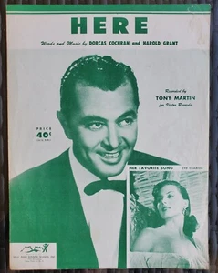 Partituras Here Vintage 1954 grabadas por Tony Martin por Cochran, Grant - Imagen 1 de 1