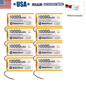 10000mAh 3.7V Lithium Lipo Battery w/Micro PH2.0 Plug for Raspberry Pi UPS Board - Picture 1 of 42