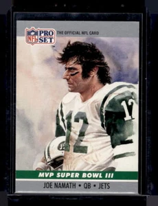 Juego profesional 1990 #3 Joe Namath Super Bowl Jugador Más Valioso Coleccionables New York Jets - Imagen 1 de 2