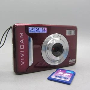 Vivitar Digital Camera Vivicam 7020 7.1MP Red Tested - Picture 1 of 7