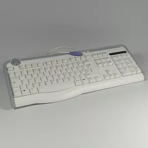 Packard Bell 9205 PS/2 Media Keyboard White Grey Vintage Retro - Picture 1 of 9