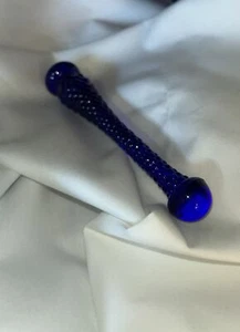 1930s Cambridge Glass COBALT BLUE -RARE- Cocktail Muddler 4.75”. - Picture 1 of 8