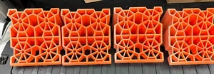 Tri-Lynx 00018 Wheel Stop/Chock, (Pack of 4) , Orange Stop 'N Chock 4 Pack - Picture 1 of 4