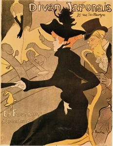 Henri de Toulouse-Lautrec- Divan Japonais 1892 Poster Canvas Movie Film Print A0 - Picture 1 of 11