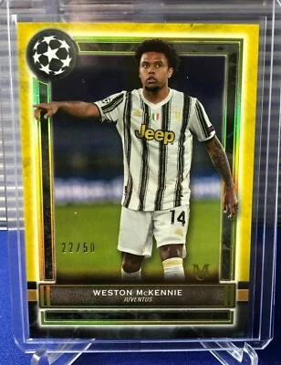 2020/21 Topps Museum Collection UEFA Soccer WESTON MCKENNIE GOLD #22/50 Made - Image 1 of 2