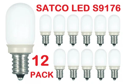12 Pack, Satco S9176 Frosted LED 0.8W 120V T6 Tubular Candelabra 2700K Sign Lamp - Image 1 of 2
