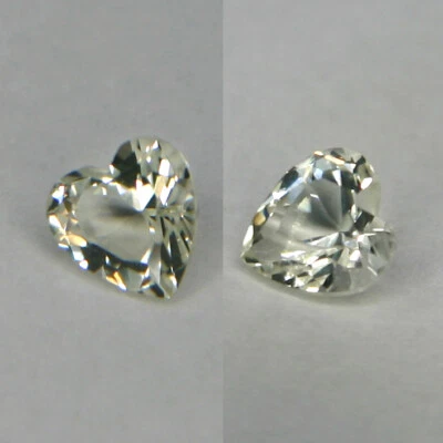 Very Rare Locality LUUMÄKI FINLAND BERYL 0.80 cts HEART PAIR Collector's Stones - Изображение 1 из 4