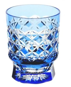 1 Faberge Na Zdorovye Azurblau Schliff auf klarem ummanteltem Kristall DOF Whisky Steine - Bild 1 von 2