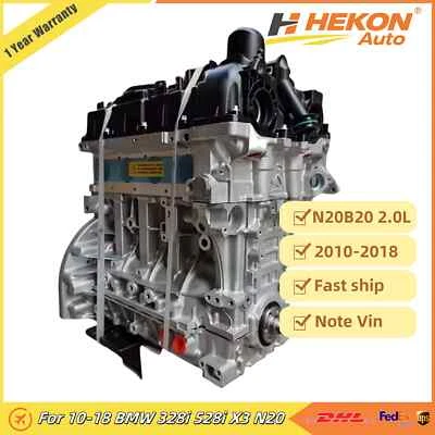 Long Block Engine Assembly For 10-18 BMW 328i 528i X3 N20 N20B20C N20B20A 2.0L - Image 1 of 4