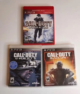 PS3 Call of Duty Black Ops World At War Ghost Sony PlayStation 3 Bundle Lot - Picture 1 of 14