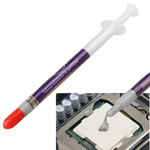 2x Silicone Thermal Heatsink Compound Cooling Paste Grease Syringe PC Processor - Afbeelding 1 van 8