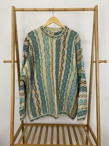 VTG COOGI Australia 3D Pastel Multicolored Cosby Biggie Crewneck Sweater Size 2X - Picture 1 of 8