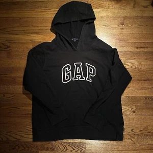 GAP Pullover Hoodie Sweatshirt YOUTH Boys Size XL Black GAP Logo - Picture 1 of 3