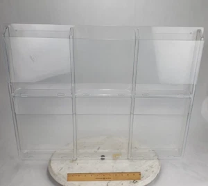 Vintage Office Acrylic Brochure Holder Wall Mount Rack Magazine Display Dentist - Picture 1 of 11