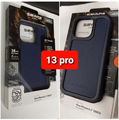 Griffin Survivor All-Terrain Earth Series Case for iPhone 13 Pro - Storm Blue - Image 1 of 4