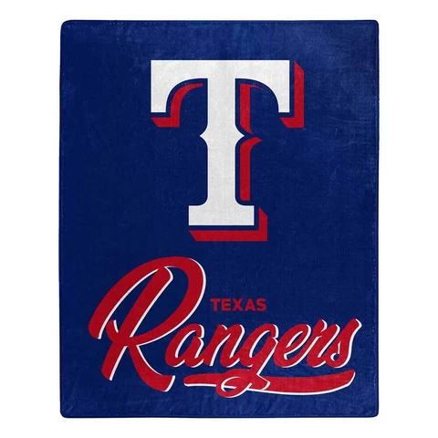 Texas Rangers MLB 50" x 60" Signature Raschel Throw Blanket Cover