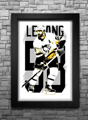 Impresión/póster artístico de Kris Letang Pingüinos de Pittsburgh ¡Envío y devolución gratuitos! JERSEY B2G2 Foto 1 de 4