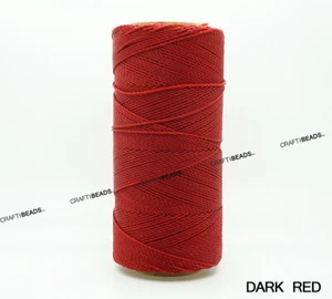 1MM Waxed Polyester Linhasita Cord Macrame Bracelet Thread String 188yards Spool - Picture 1 of 136